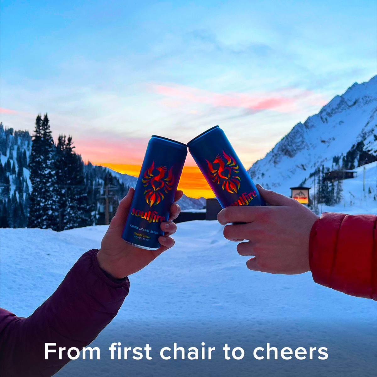 Soulfire | Kanna Social Elixir | Peach Citrus | 12oz 4-pack